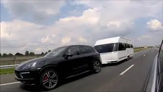 Porsche Cayenne GTS  Hobby Premium 650 UFf Caravan Wohnwagen Caravane RV Trailer @vipcaravanning1919