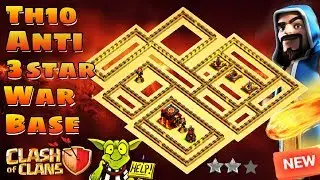 Clash of clans | Th10 War Base | Anti 3 star | War Base | With Replay | Coc | 2018 |