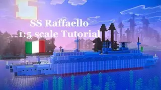 Minecraft SS Raffaello 1:5 scale Tutorial | Italian Line ocean liner