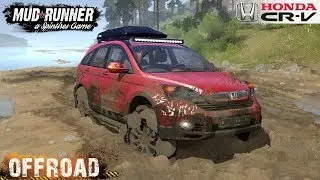 Spintires: MudRunner - HONDA CR-V 2008 Off-road and River Driving