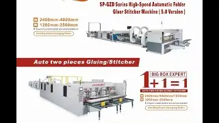 JUMBO size,SP-GZD7200 Automatic  Folder Gluer & Stitcher Machine