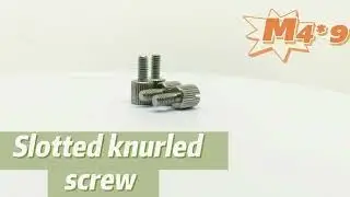 Slotted knurled screw