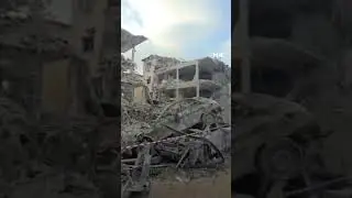 Destruction following Iranian missile strike on Tel Aviv