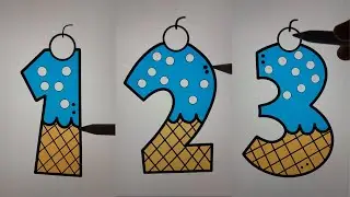 Coloring Numbers | Coloring for kids | Satisfying coloring | Colors for kids