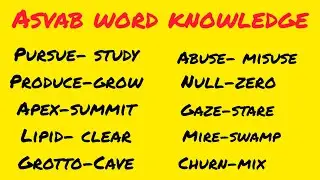 #Asvab/ #Picat word knowledge to pass the asvab #Army  #Airforce #marine