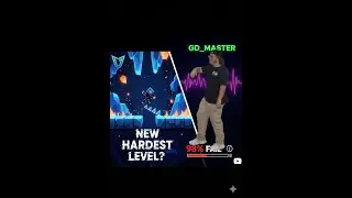 Playing Geometry Dash on hard mode. #trynottodance #gaming #geometrydash