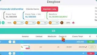 Paso 2 (ACTUALIZACIÓN) – Armar el desglose (capítulos, rubros y materiales)