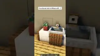 Minecraft: Working Sink for the Bathroom! #shorts