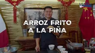 Arroz frito con piña