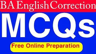 Correction of Sentences MCQs|| BA Online exams|| BA English MCQs