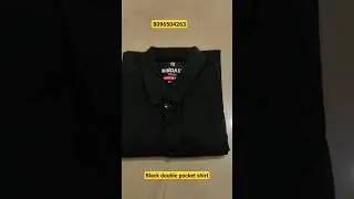 Black Plain Double Pocket Shirt |#shorts #blackshirt #shirt