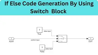 If Else Code Generation By Using  Switch Block In Simulink #SwitchBlock