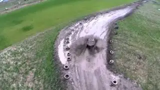 Off Road Dirt Buggy and All-Terrain DTV Shredder Driving with Red Letter Days