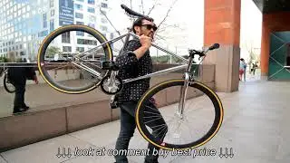 Critical Cycles Classic Fixed Gear Single Speed Bike with Pista Drop Bars