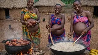 In Traditional African home Command from first wife  Cooking Simple healthy breakfast from scratch