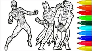 Joker Spiderman Batman Captain America Thor Wolverine Coloring Pages