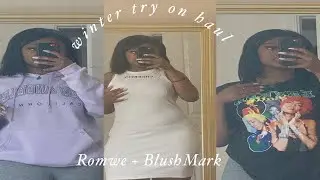 winter try-on haul | romwe + blushmark