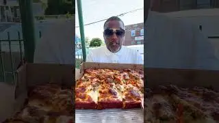 Reviewing The Viral  Detroit Style Cooper Sharp Cheesesteak Pizza!!! 