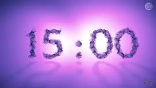 15-Minute Countdown with Soft Voice, Particle Animation & Ambient Effects