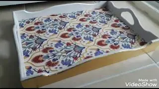 Yaprak Varak Pirinç Dekupaj Tepsi Boyama Espri İçerir😜 Paint Wood