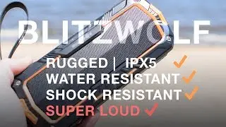 BlitzWolf BW-F3 IPX5 Water Resistant Rugged 40mm Driver Bluetooth Speaker!