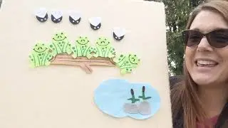 5 Green & Speckled Frogs Felt Story and Finger Play!
