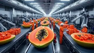 Inside the Papaya Dessert Factory &ndash; How Fresh Fruit Becomes Premium Tropical Desserts (Full Process)