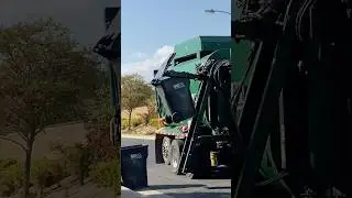 Heavy trash can #fail #garbagetruck #garbagetruckfail #trashbin #garbagecollection #wastemanagement