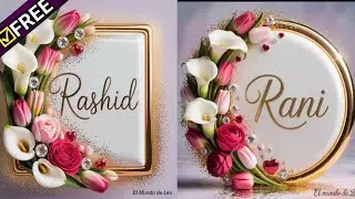 New Birthday Greeting Card Name 3d Name Dps Decorated With Variety Of Flowers | New Ai Art #cards