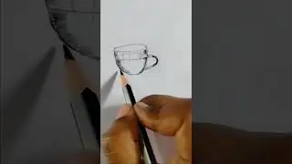 how to draw green tea cup 🍵 // pencil sketch // pencil shading // tea cup drawing
