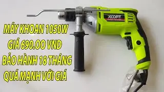 REVIEW M&aacute;y Khoan B&uacute;a Xcort 1050W V&agrave; Bung Nội Thất - Bảo H&agrave;nh 18 Th&aacute;ng - Gi&aacute; 690.000 VND