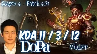 Dopa VIKTOR vs CASSIOPEIA Mid Lane - Patch 6.21 KR Ranked