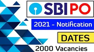 SBI PO 2021 Notification