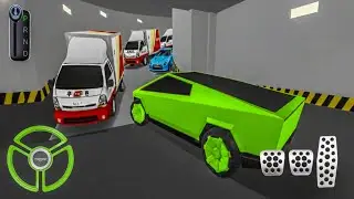 New Tesla Cybertruck McQueen Car Stuck in Parking Garege - 3D Driving Simulator Gameplay #cardriving