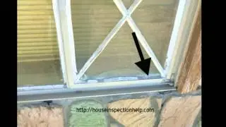 Window With Missing Glazing Compound - Home Inspection Tips
