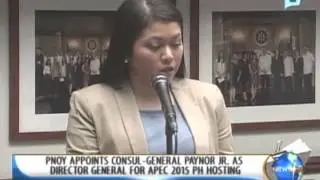 President Aquino appoints Consul-General Paynor Jr. as director general for APEC 2015 PH hosting