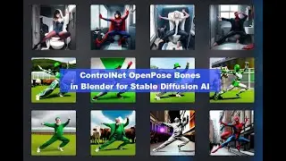 BSLIVE ControlNet OpenPose Blender Rig for AI Generated Character