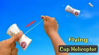 Paper cup se flying toy kaise banaye 