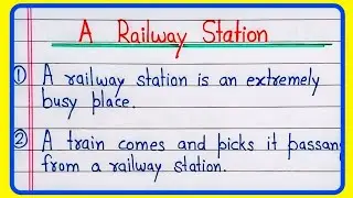 A railway station essay in English | A railway station 10 lines | Essay on A railway station