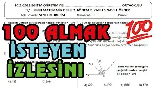5. Sınıf Matematik 2. Dönem 2. Yazılı | 1. Örnek 2022
