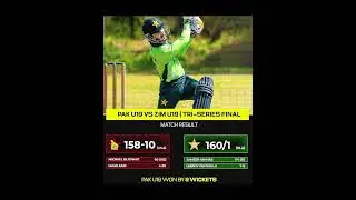 Pakistan vs Zimbabwe U-19 tri series final #cricketshorts