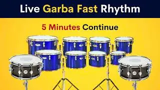 Live Garba Fast Rhythm | 5 Minutes Continue