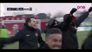Alphonso Davies as the announcer for Sam Adekugbe&rsquo;s goal vs USA