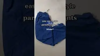 Easy Way To Style Blue Parachute Pants Winter Edition ❄✅ #outfitideas #outfit #fashiontrends