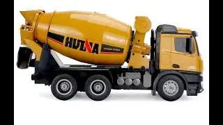 Remote Control Concrete Mixer Truck, Construction Machinery Scale Model, Electric RC Toy Car.