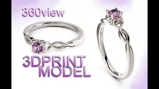 115 Heart Solitaire Ring 3DPRINT model 20pointer stone printable ring #rhino3d #keyshot #vray