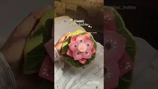 Prettiest Diwali Candle holder🪷 ideas using cardboard #viralvideo #diy #diwalidecoration #diwali