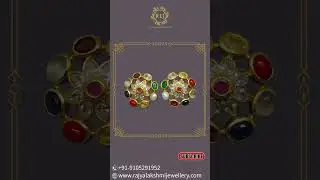 || 92.5 Silver Jewellery - Round Navaratna Studs......... ||