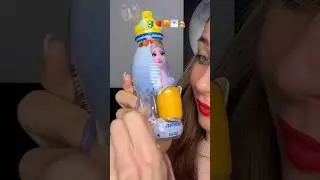 Opening frozen juice bottle with special present 😇