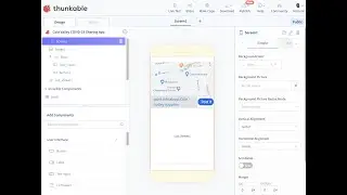 2. Thunkable: Design the Screen for a Social App